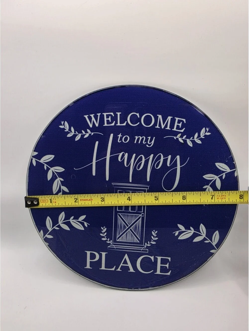 Cooking Concepts Cutting Board Set 2 Piece Glass Round Square Welcome Happy Plac